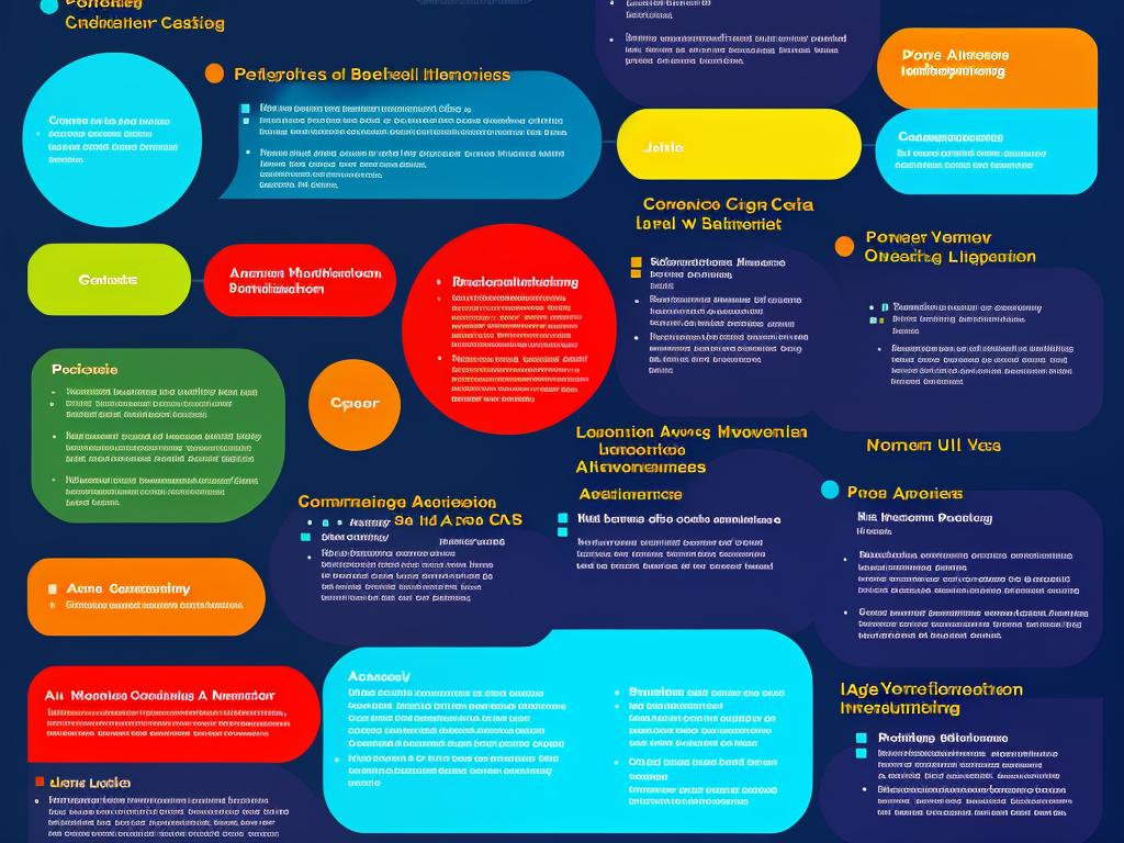 A colorful infographic showing various use cases of big data in business intelligence.