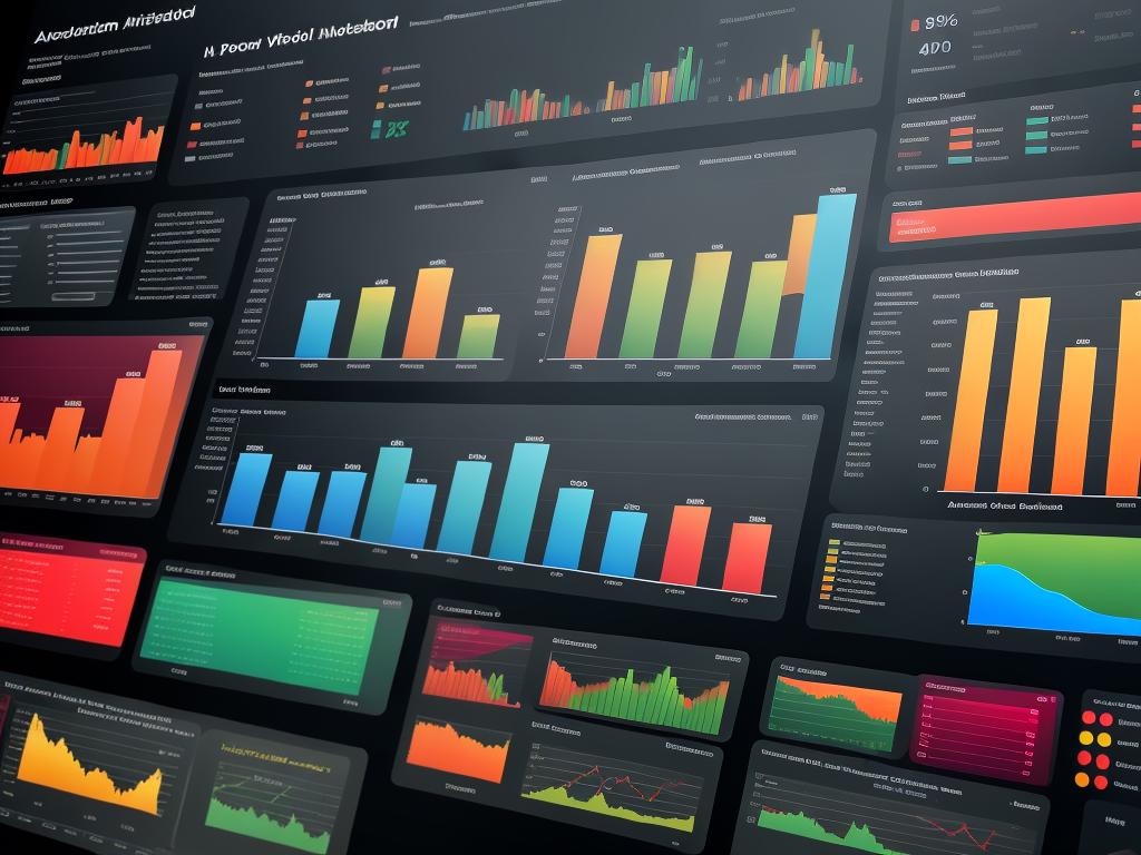 An image showing a data visualization dashboard with graphs and charts.